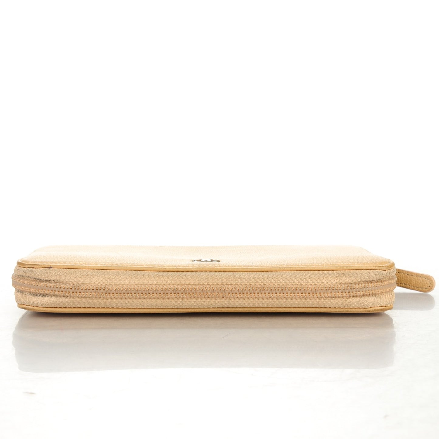 Caviar Sevruga Zip Around Wallet Beige Clair