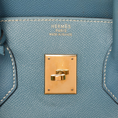 Hermes Epsom Birkin 35 Blue Jean 18 of 43