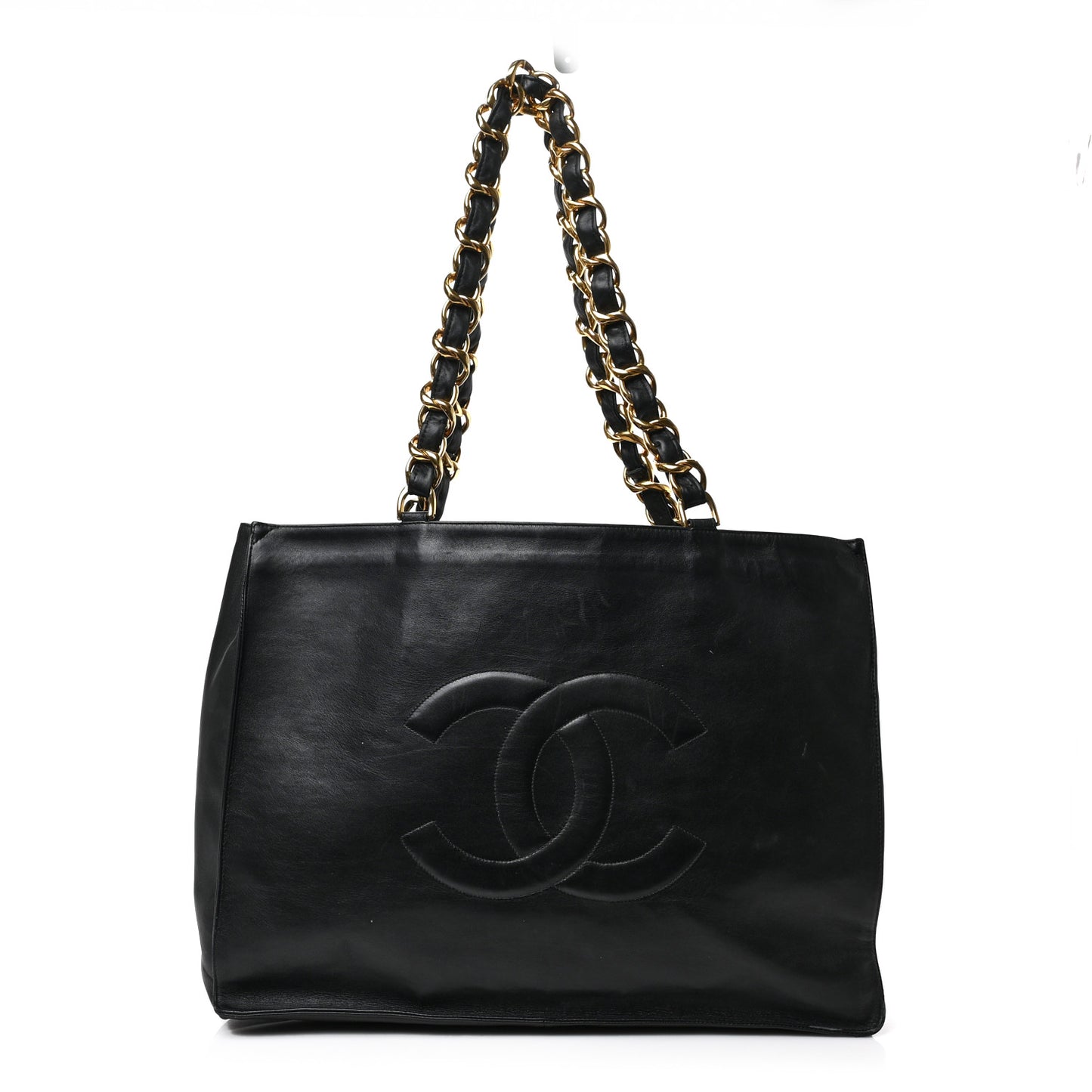 Lambskin Jumbo CC Shoulder Bag Black