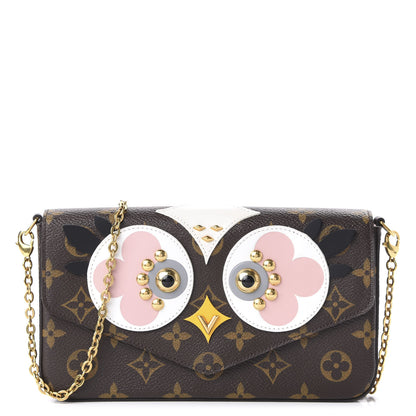 Louis Vuitton Monogram Lovely Birds Pochette Felicie Chain Wallet 1 of 9