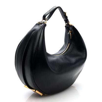 Fendi Vitello Grace Matte Medium Fendigraphy Hobo Bag Black 3 of 10