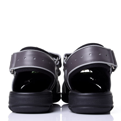 Gucci Mesh Fabric Tinsel Sport Sandals 35.5 Black Silver Green 6 of 10