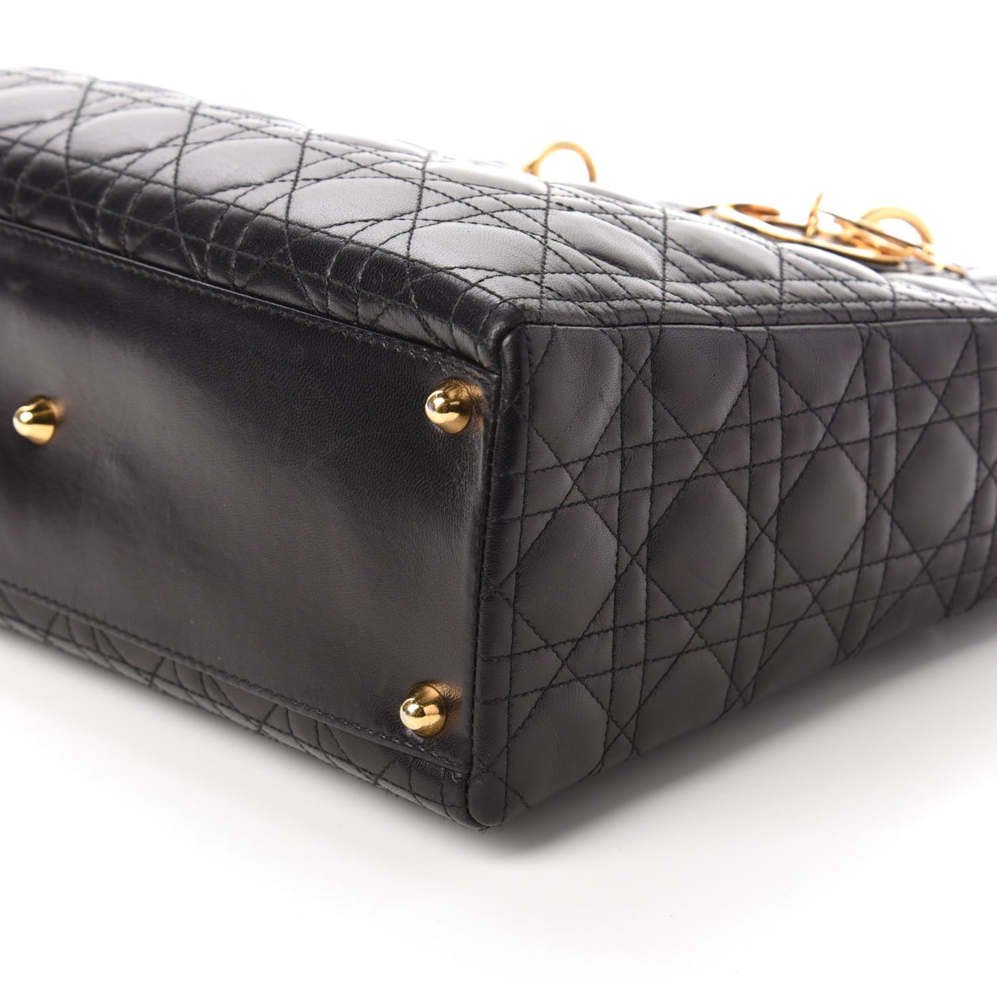 Lambskin Cannage Large Lady Dior Black