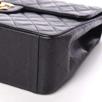 Chanel Lambskin Quilted XL Jumbo Single Flap Black 11 of 11