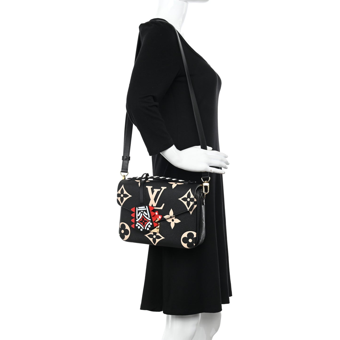 Empreinte Monogram Giant Crafty Pochette Metis Black Creme