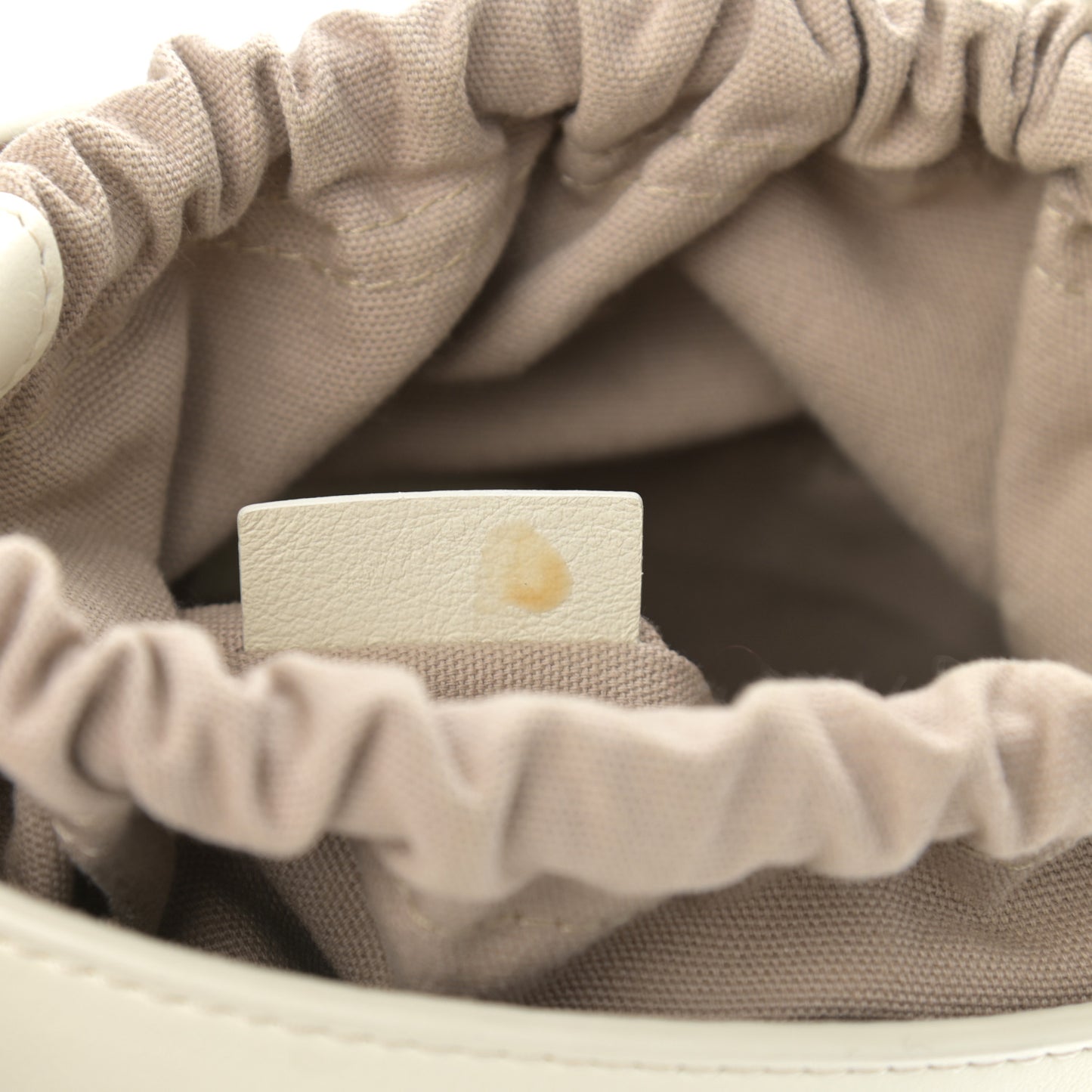 Smooth Calfskin Small Roy Bucket Bag Natural White