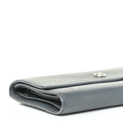 Chanel Metallic Goatskin Large Flap Wallet Silver 5 of 15