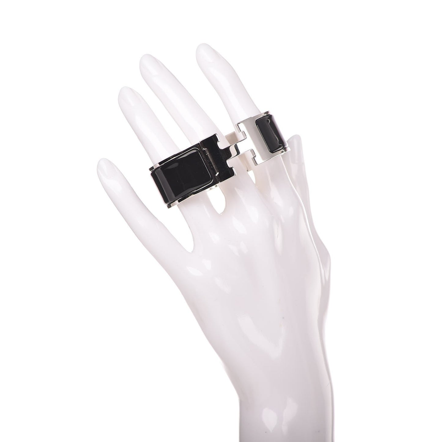 Enamel Wide Clic Clac H Bracelet PM Black