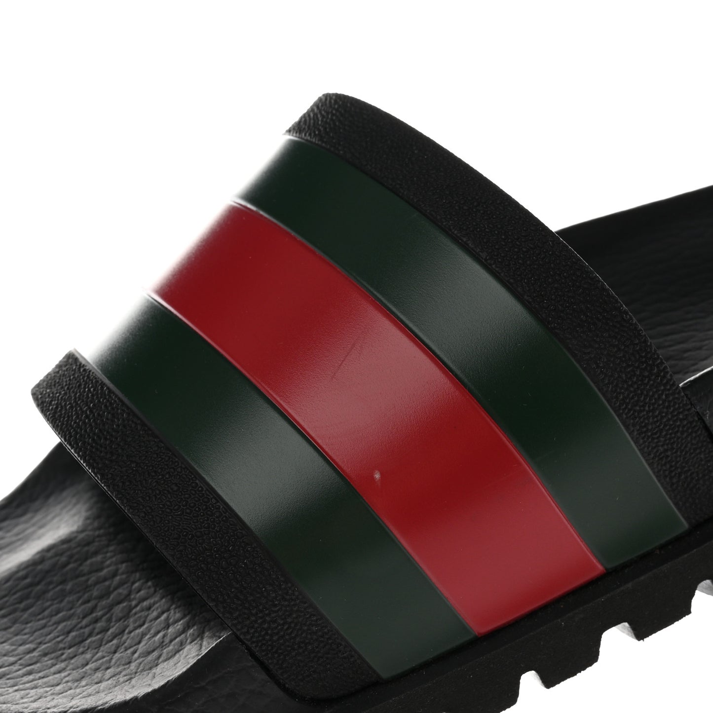 Rubber Web Mens Lug Sole Slide Sandals 10 Black Green Red