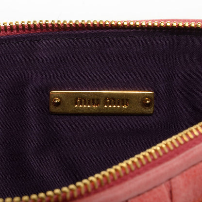 Miu Miu Leather Matelasse Lux Clutch Rosa 6 of 9