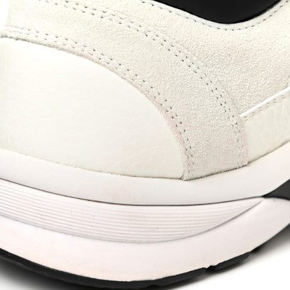 Chanel Mesh Suede Calfskin Grained Calfskin Womens CC Sneakers 39 White Black 15 of 17