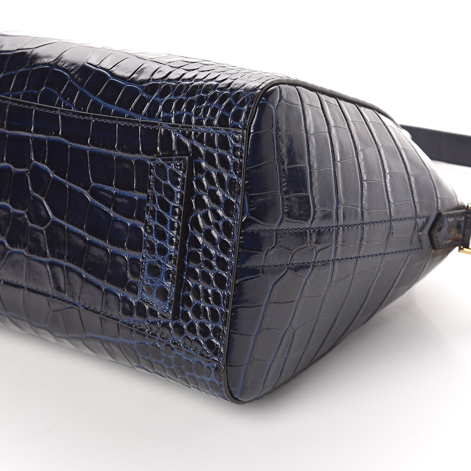 Givenchy Calfskin Crocodile Embossed Small Antigona Deep Blue 9 of 9