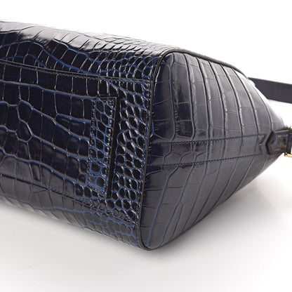 Givenchy Calfskin Crocodile Embossed Small Antigona Deep Blue 9 of 9