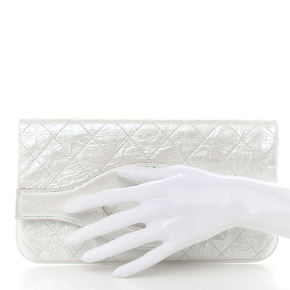 Chanel Iridescent Aged Calfskin Small 31 Pouch White 2 of 14