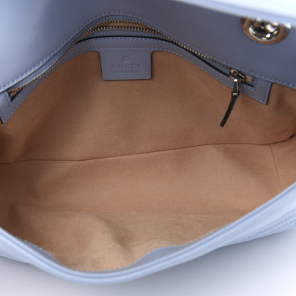 Gucci Calfskin Matelasse Small GG Marmont Shoulder Bag Porcelain Light Blue 4 of 11