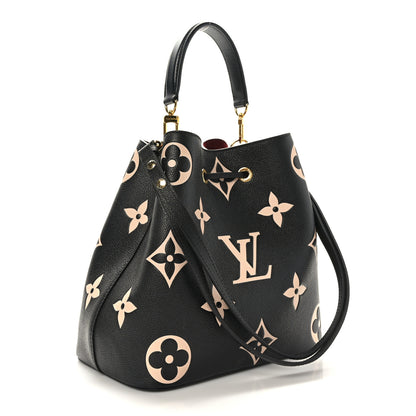 Louis Vuitton Empreinte Monogram Giant Neonoe MM Black Beige 4 of 11