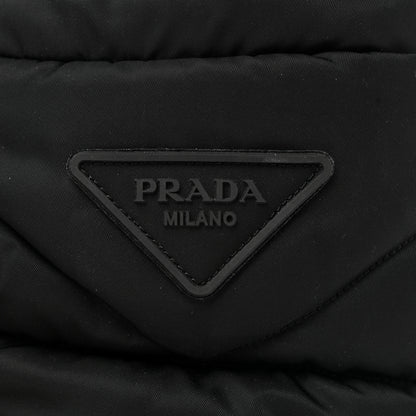 Prada Re-Nylon Gabardine Rubber Triangle Logo Padded Monolith Drawcord 55mm Snow Boots 38.5 Black 7 of 7