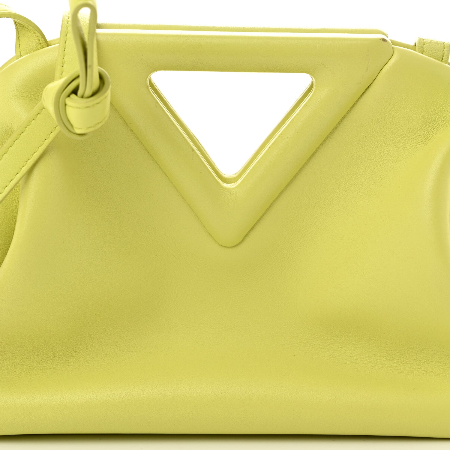 Bottega Veneta Calfskin Small The Point Triangle Bag Seagrass 7 of 13