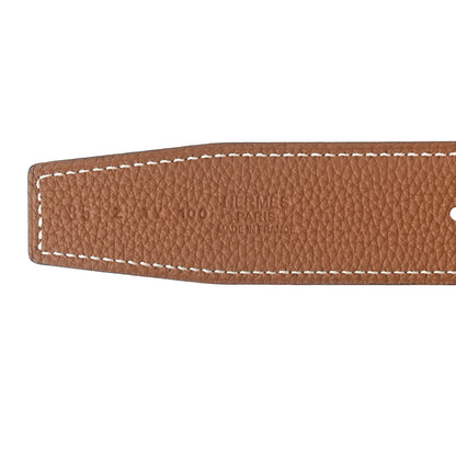 Hermes Box Togo 32mm H Belt 85 Black Gold 5 of 5