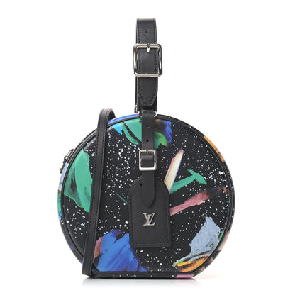 Louis Vuitton Calfskin Splash Print Petite Boite Chapeau Black 1 of 9