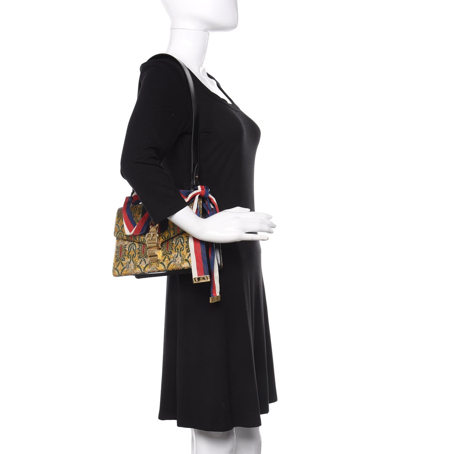 Iridescent Brocade Small Sylvie Shoulder Bag Gold