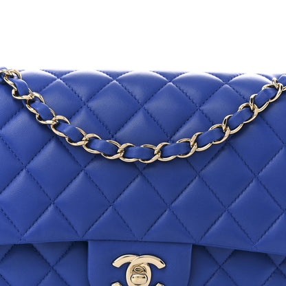 Chanel Lambskin Quilted Medium Double Flap Blue 8 of 11