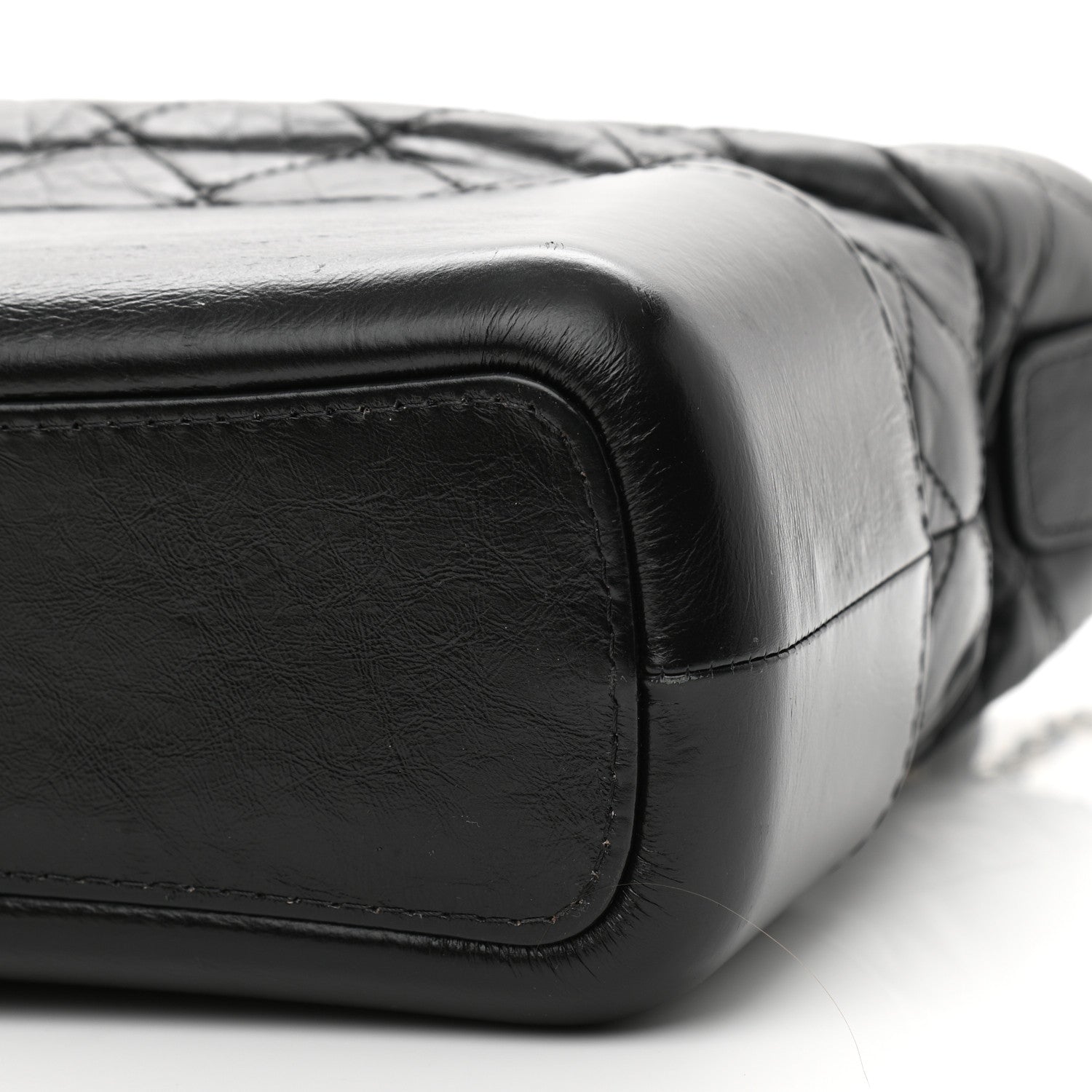 Chanel Aged Calfskin Quilted Medium Gabrielle Hobo Black 10 of 12