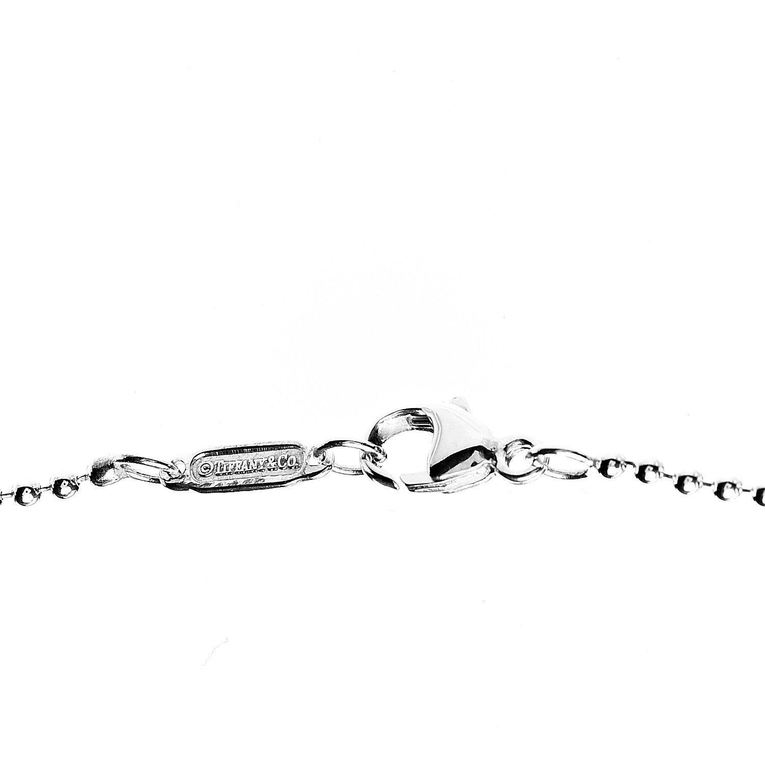Tiffany Sterling Silver Graduated Ball Drop Necklace 3 of 4