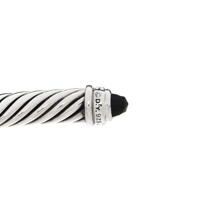 David Yurman Sterling Silver Diamond Black Onyx 5mm Cable Classics Bracelet 4 of 4