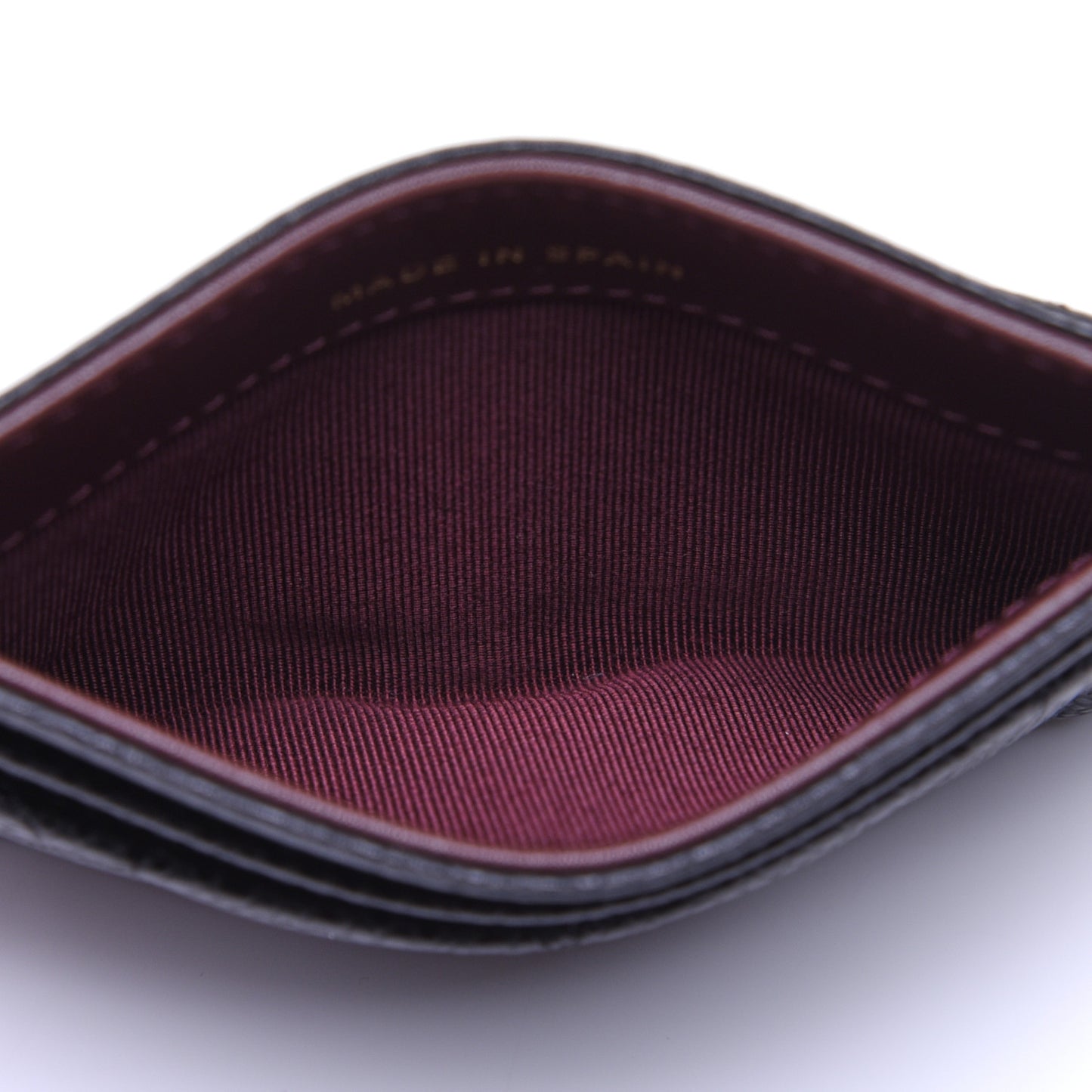 Caviar Quilted Card Holder Black