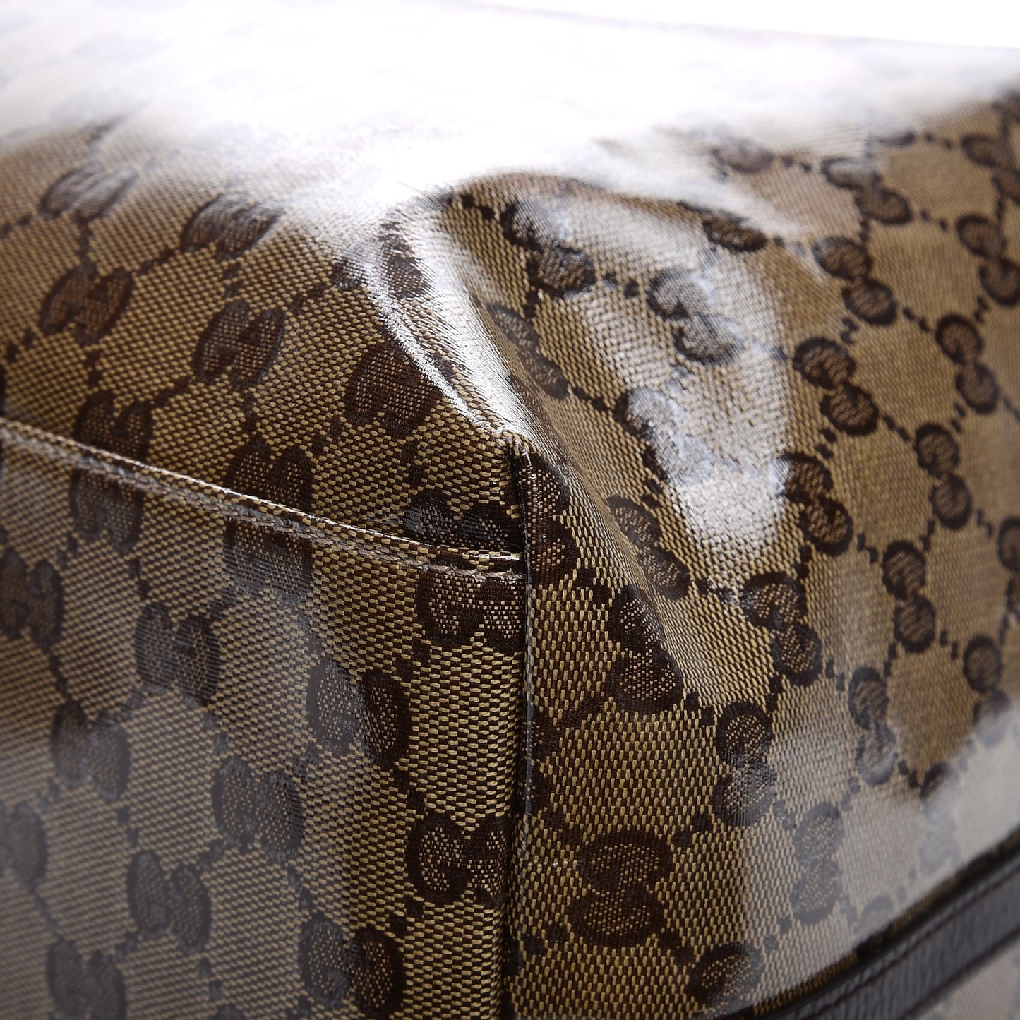 Crystal Monogram Gifford Shopping Tote Brown
