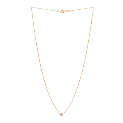 Tiffany 18K Yellow Gold Diamond .12ct Elsa Peretti Diamonds by the Yard Pendant Necklace 3 of 5