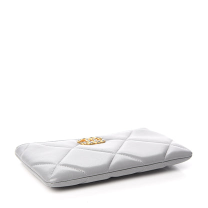 Chanel Goatskin Quilted 19 Cosmetic Case Grey 4 of 8