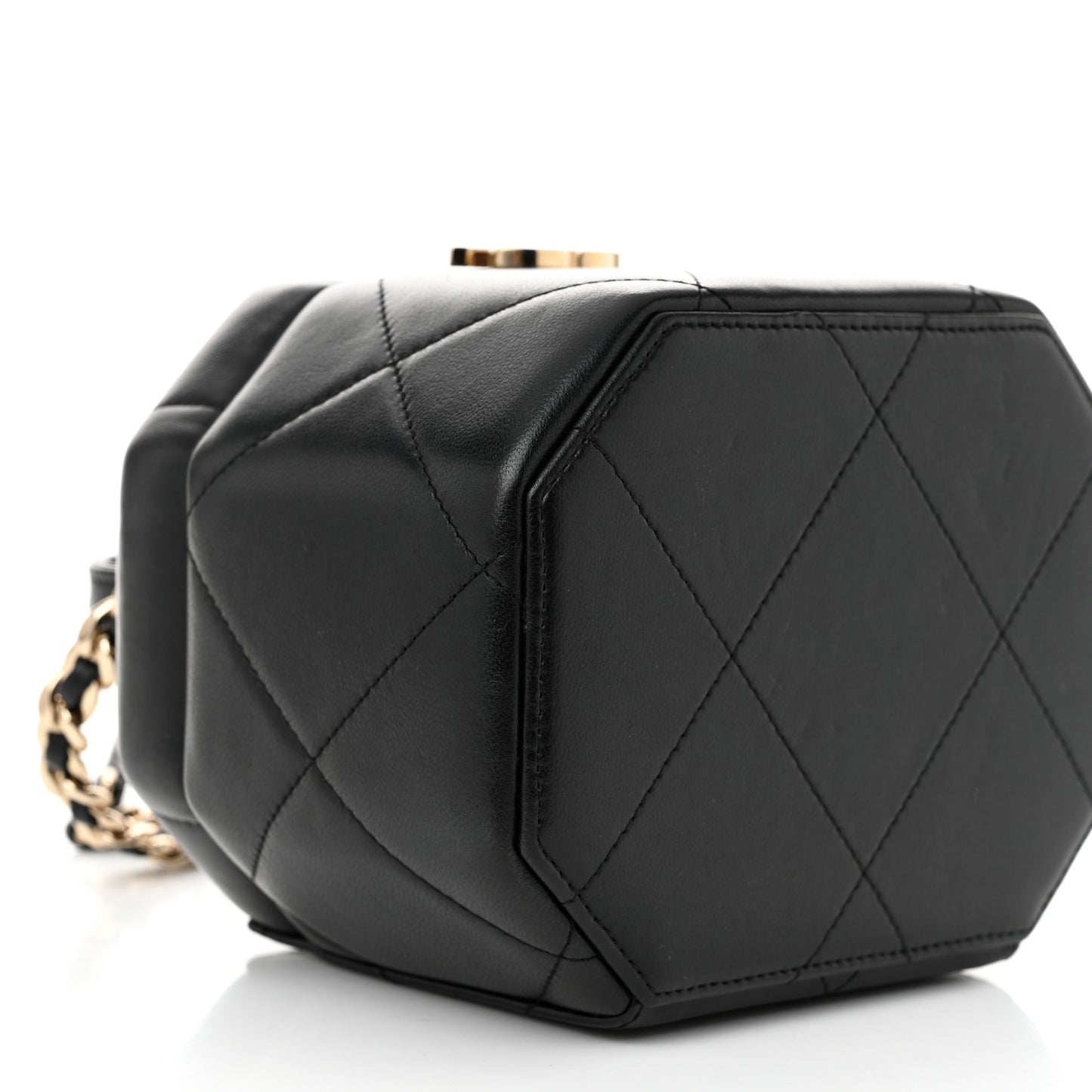 Lambskin Quilted Vendome Case Black