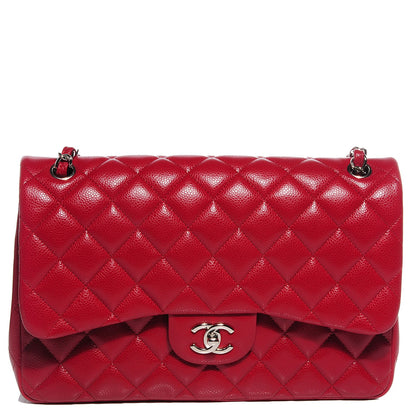 Chanel Caviar Jumbo Double Flap Red 1 of 9