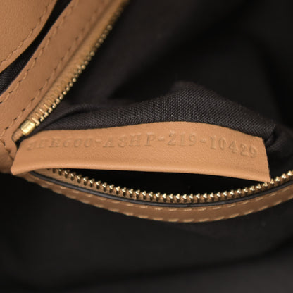 Fendi Shearling Vitello Dolce Macro FF 1974 Baguette White Ice Cuoio Miele Scuro 7 of 10