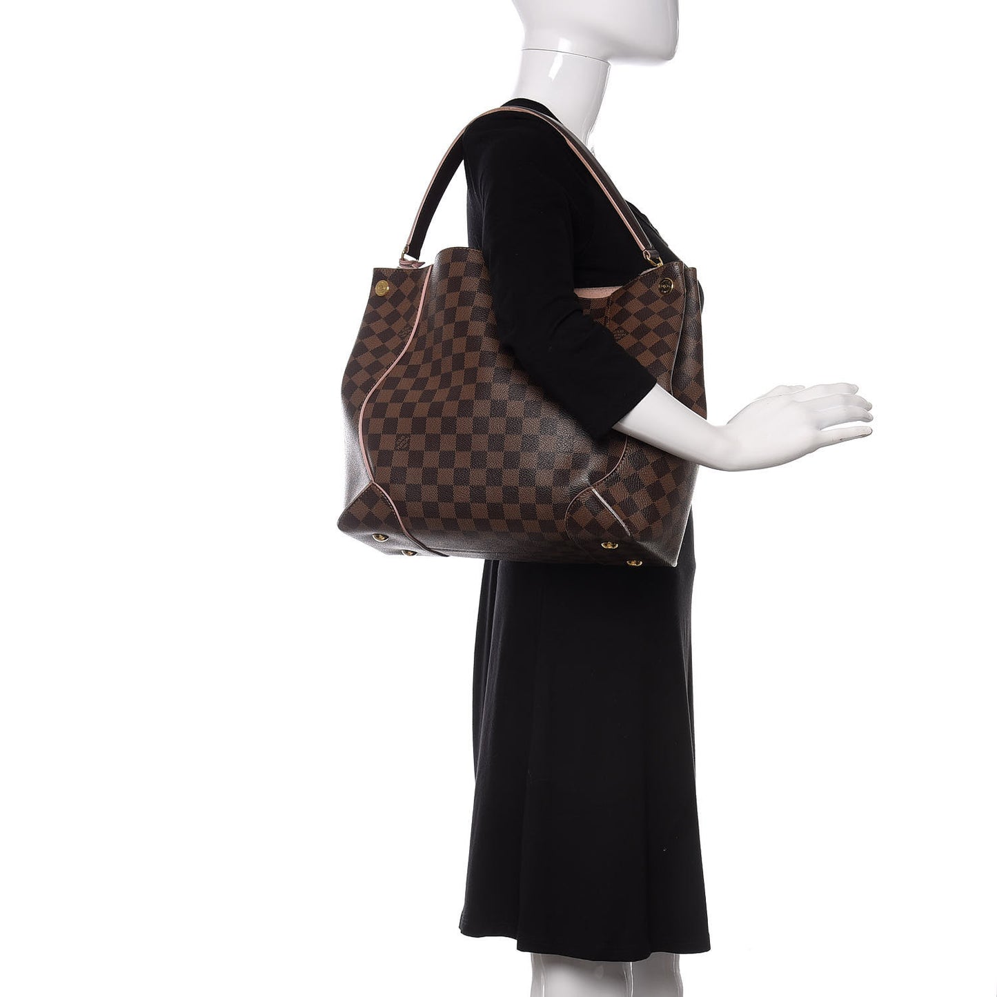 Damier Ebene Caissa Hobo Rose Ballerine