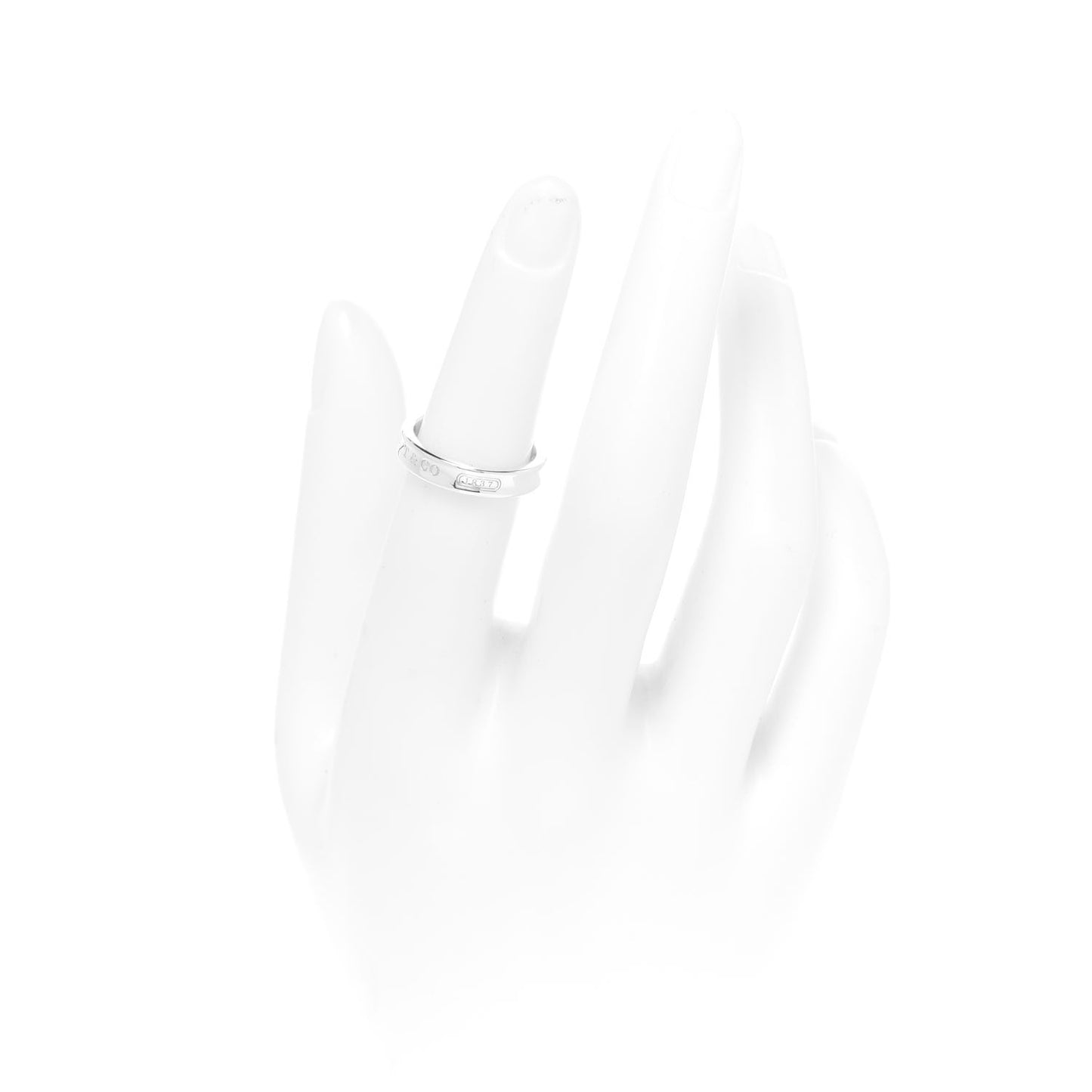 Sterling Silver Narrow 1837 Band Ring 49 5