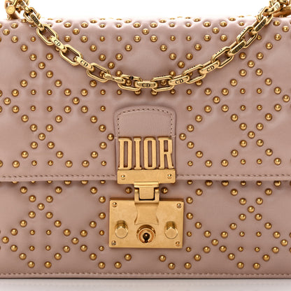 Christian Dior Lambskin Cannage Studded Large Dioraddict Flap Bag Nude 8 of 12