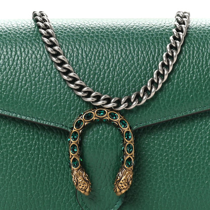 Gucci Calfskin Mini Dionysus Chain Wallet Emerald 9 of 11