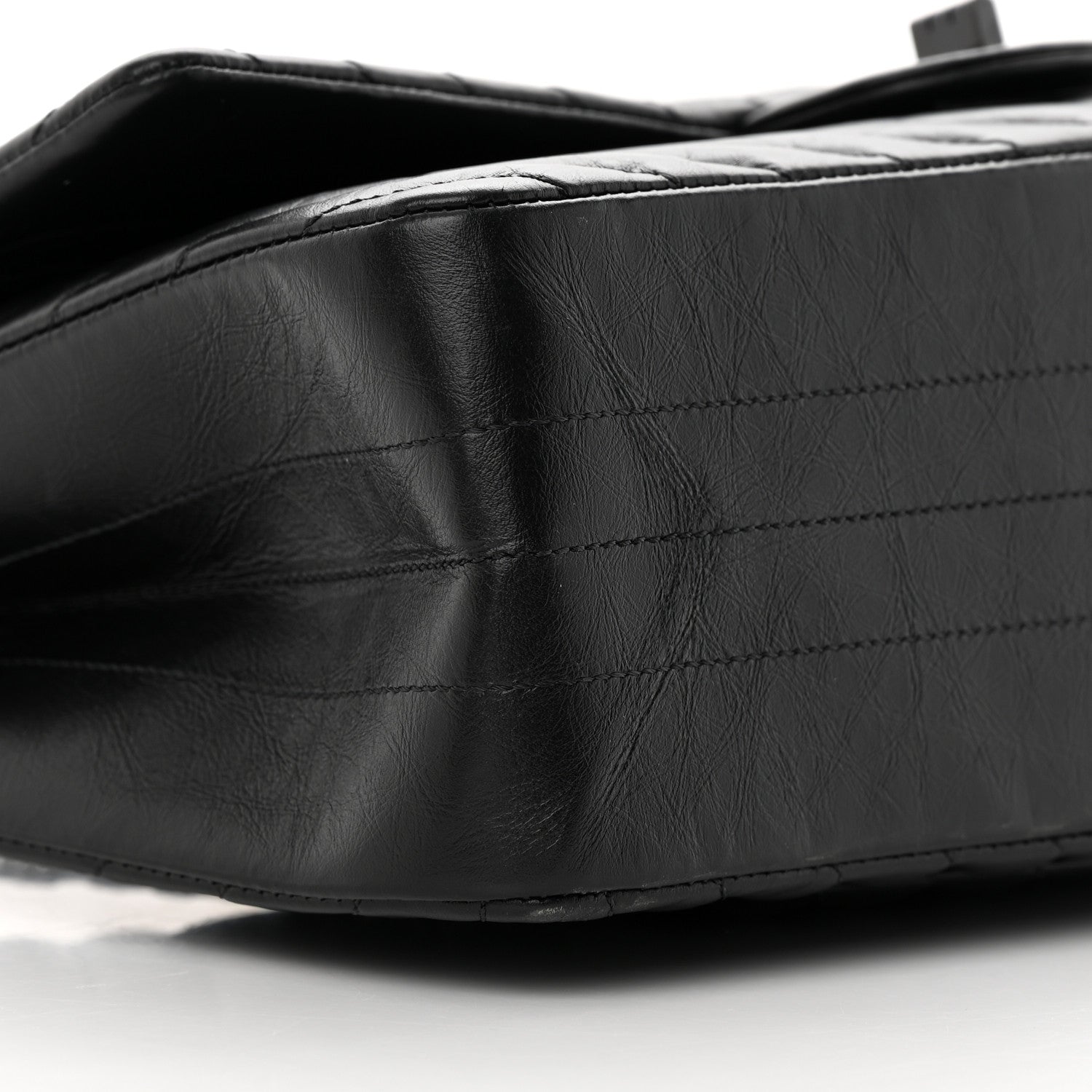 Chanel Aged Calfskin Chevron Quilted 2.55 Reissue 226 So Black 9 of 11