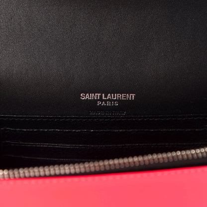 Saint Laurent Grain De Poudre Monogram Kate Belt Bag Neon Pink 8 of 9