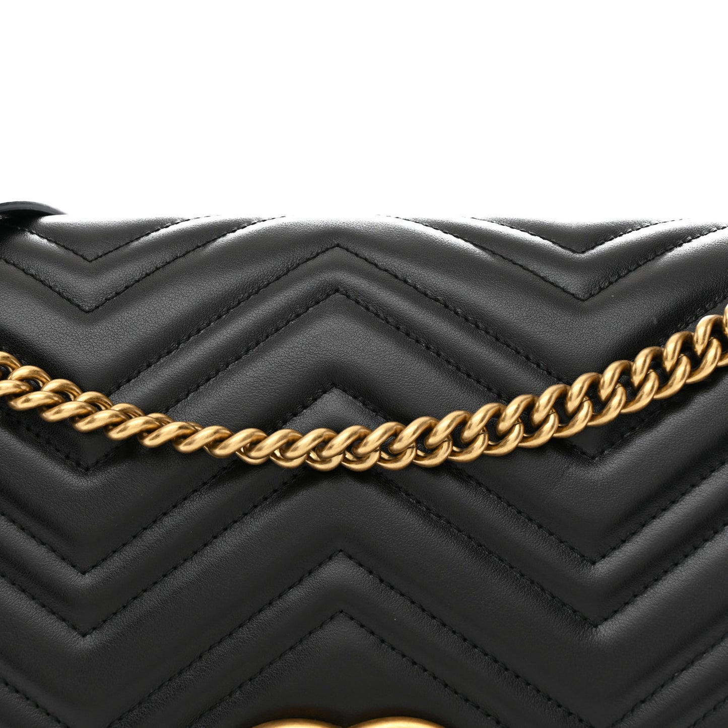 Calfskin Matelasse Large GG Marmont Shoulder Bag Black