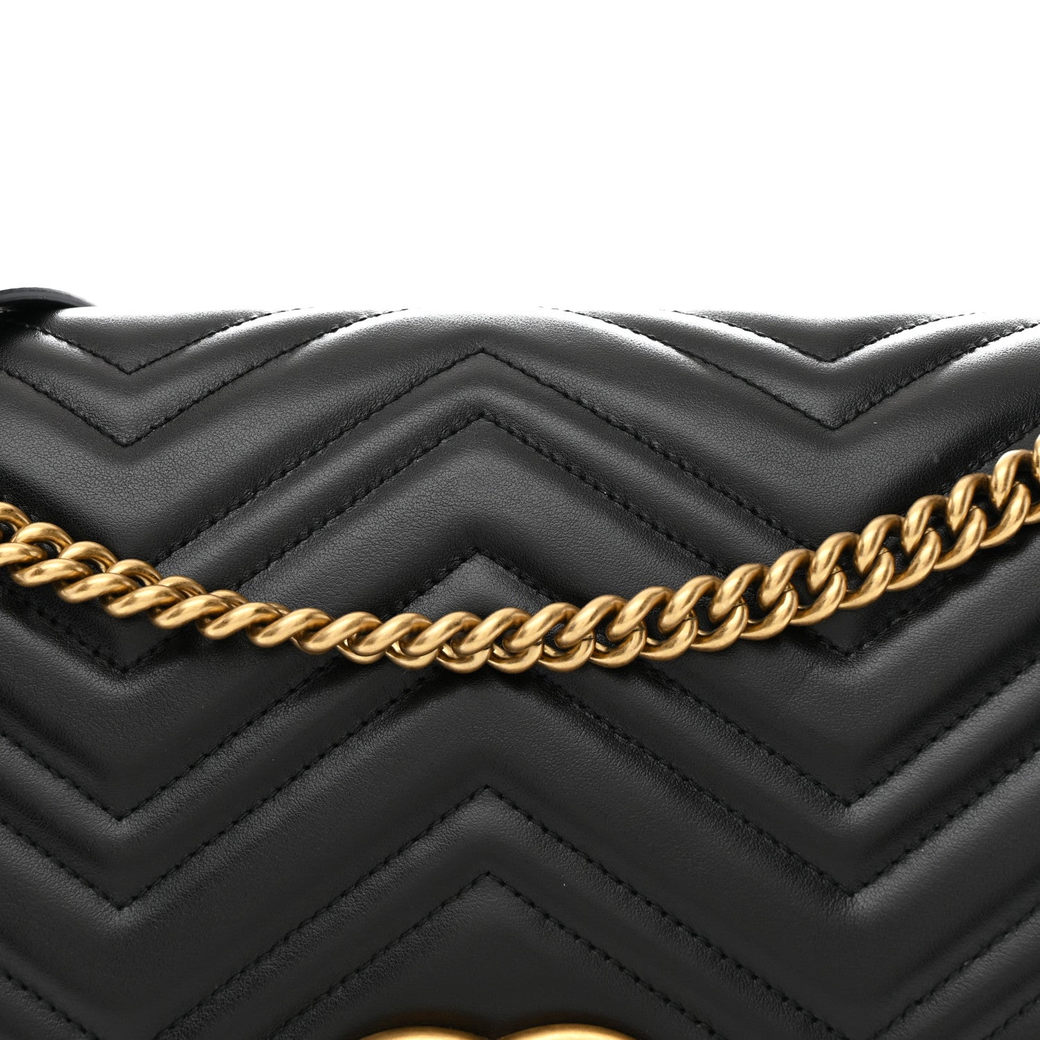 Gucci Calfskin Matelasse Large GG Marmont Shoulder Bag Black 8 of 10
