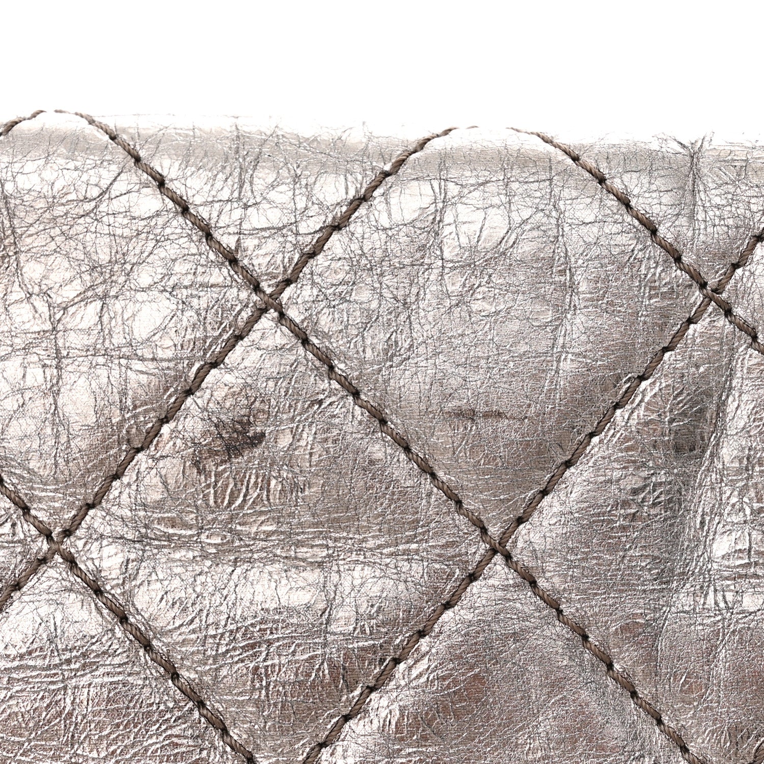 Chanel Metallic Aged Calfskin Quilted 2.55 Reissue 227 Flap Silver 10 of 13