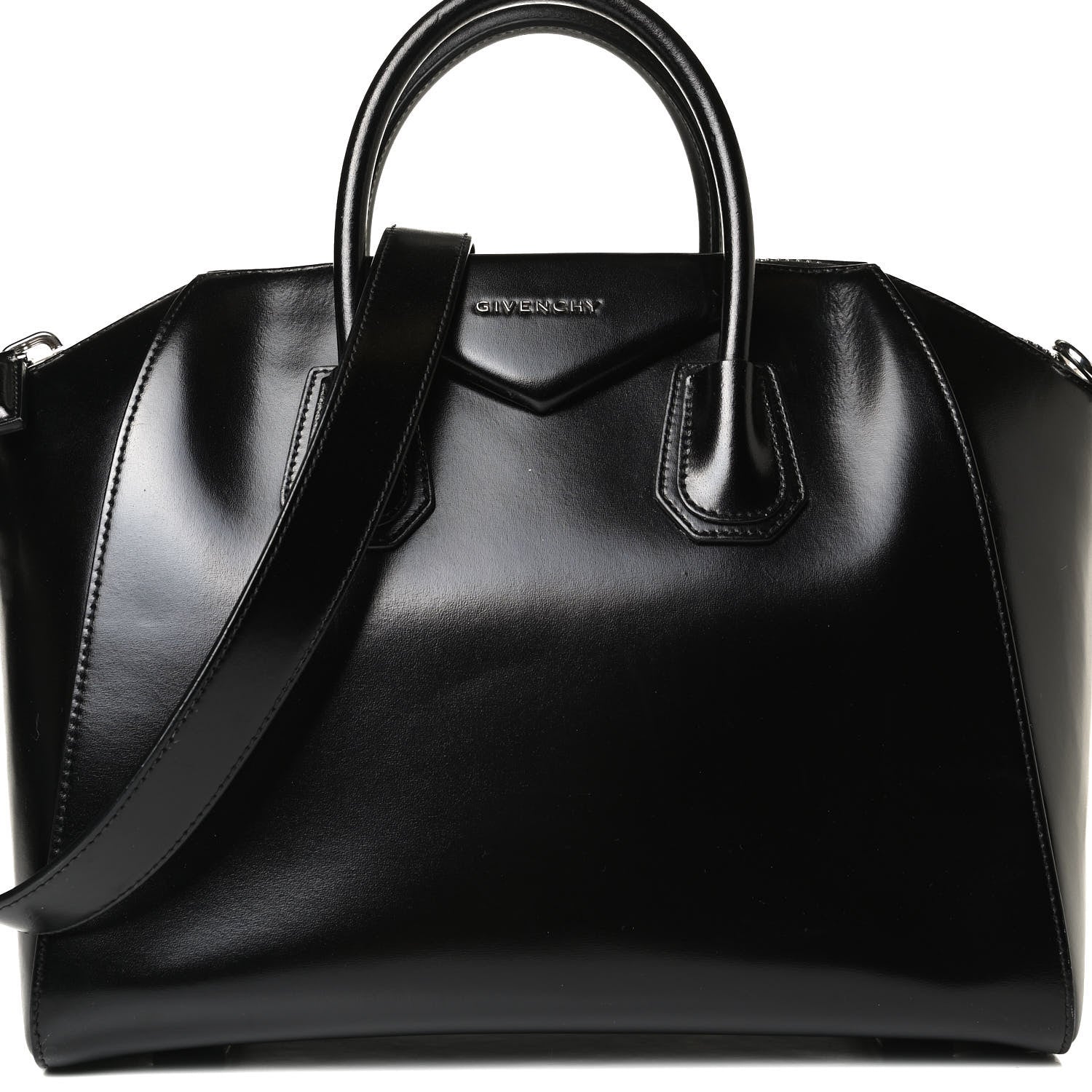 Givenchy Shiny Lord Calfskin Medium Antigona Black 19 of 19