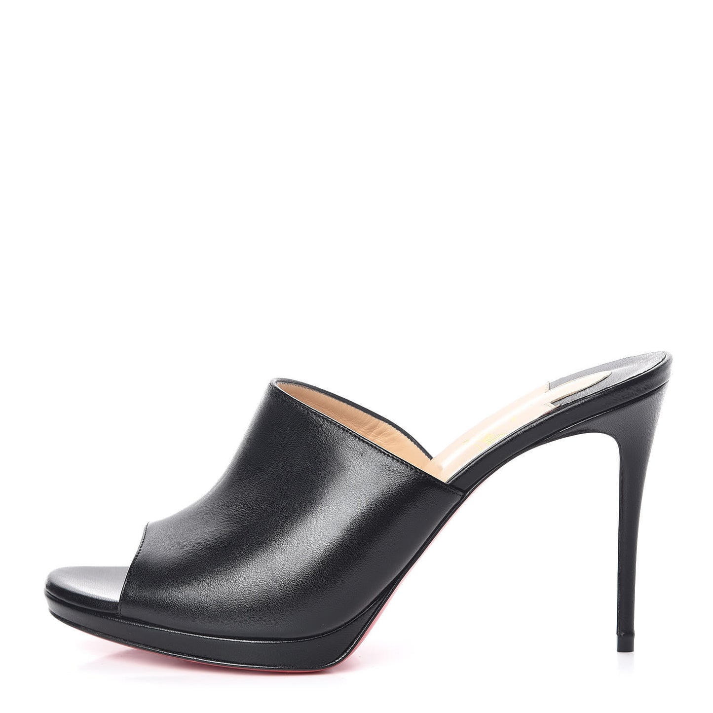 Nappa Pigamule 100 Slide Sandals 38.5 Black