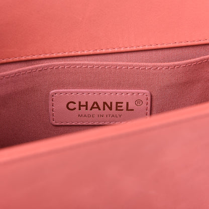 Chanel Shearling Sheepskin Medium Boy Flap Pink 8 of 10