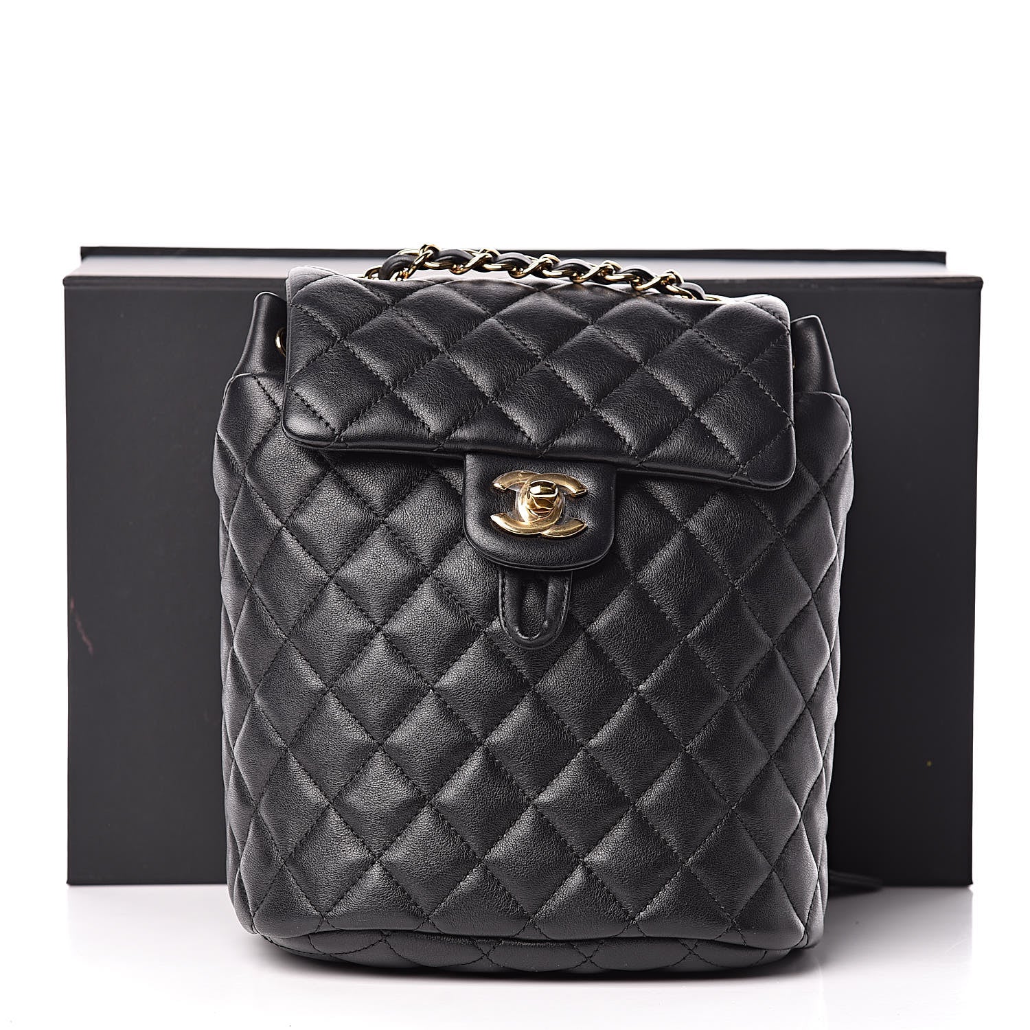 Chanel Lambskin Quilted Mini Urban Spirit Backpack Black 11 of 11