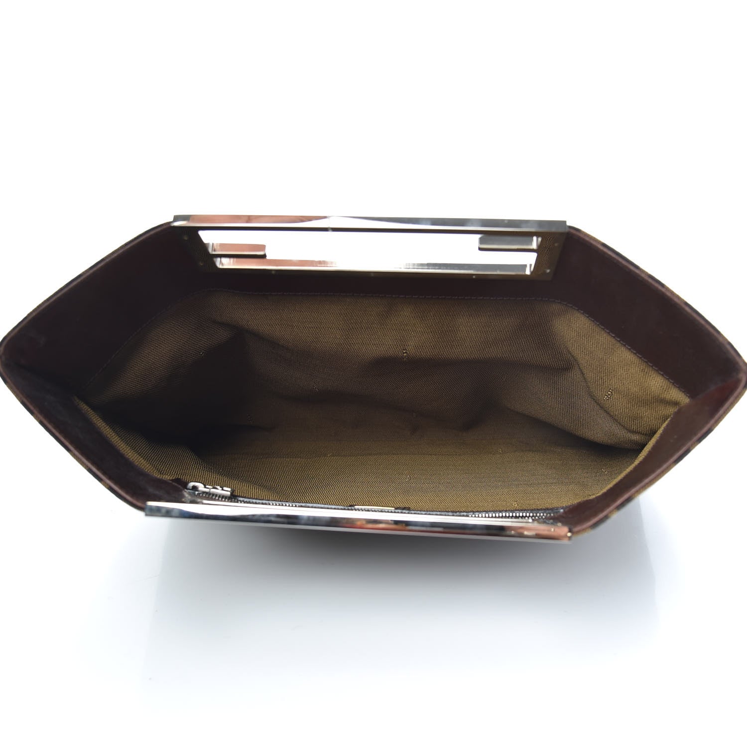 Fendi Zucca Flap Clutch Tobacco 5 of 6